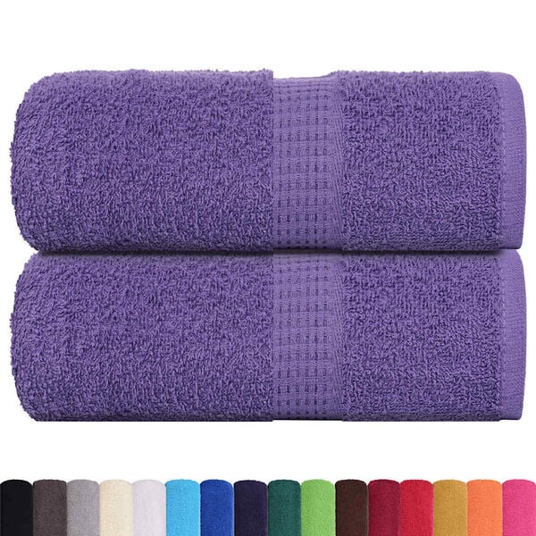 vidaXL Prosoape de baie, FROGN, 2 buc., violet, 30x30 cm, 360 g/m²