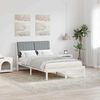 vidaXL Cadru de pat cu headboard Alb 120 x 200 cm Lemn de pin masiv