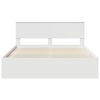 vidaXL Cadru de pat cu headboard Alb 160 x 200 cm Lemn de pin masiv