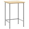 vidaXL Masă de colț Manual Gri 55 x 55 x 85 cm Oțel și lemn ingineresc