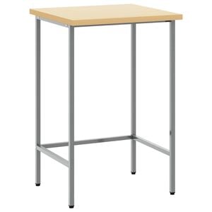 vidaXL Masă de colț Manual Gri 55 x 55 x 85 cm Oțel și lemn ingineresc