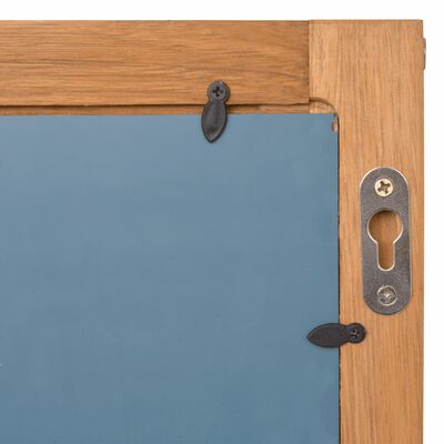 vidaXL Oglindă de baie cu raft din lemn de nuc solid 60 x 63 cm