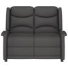 vidaXL Fotoliu rabatabil de masaj cu 2 locuri, gri închis, microfibră