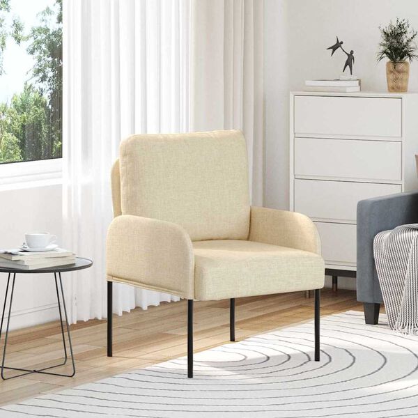 vidaXL Canapele cu pernă 55cm Crem placaj