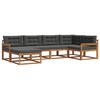 vidaXL Set de canapele de exterior 6 buc. Natural și Antracit