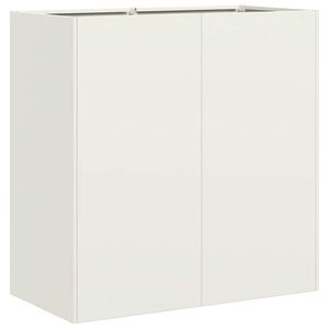 vidaXL Jardinieră alb 80x40x80 cm Oțel laminat la rece