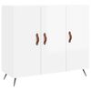 vidaXL Dulap, alb extralucios, 90x34x80 cm, lemn compozit