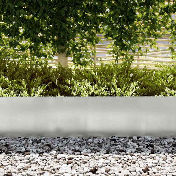 vidaXL Margine pentru gazon 20 pcs Argintiu 100 x 0.05 x 20 cm