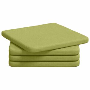 vidaXL Perne de Șezut 4 pcs Verde deschis 40 x 40 x 3 cm țesătură