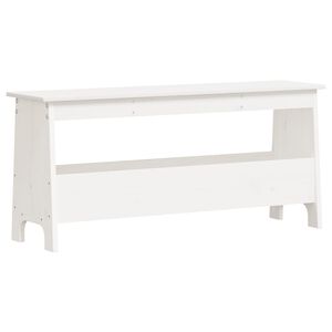 vidaXL Bancă de hol, albă, 100x28x45 cm, lemn masiv de pin
