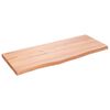 vidaXL Raft de perete maro deschis 100x40x(2-4) cm lemn stejar tratat