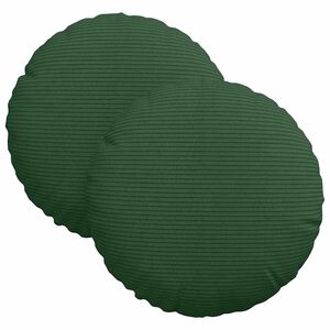 vidaXL Perne de Șezut 2 pcs Verde &icirc;nchis &Oslash; 30 cm Țesătură din corduroy