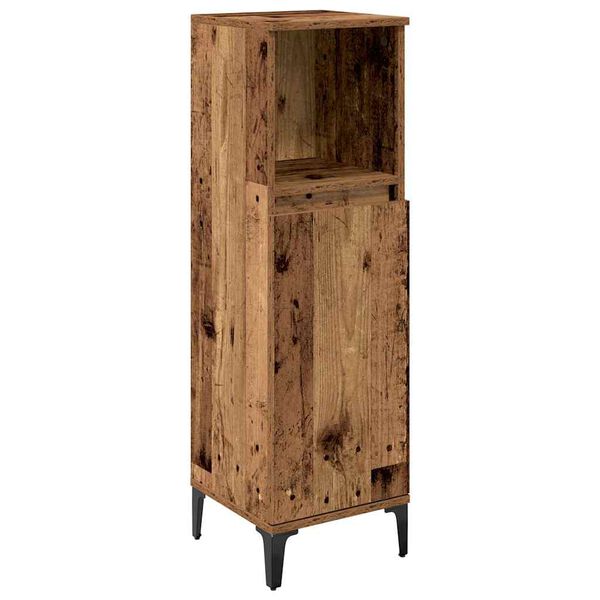 vidaXL Set de mobilier pentru baie 3 pcs Lemn vechi Lemn compozit