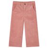 vidaXL Pantaloni pentru copii din velur, roz antichizat, 104