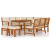 vidaXL Set mobilier de grădină cu perne, 9 piese, lemn masiv de acacia