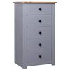 vidaXL Dulap, gri, 46x40x89 cm, lemn de pin, gama Panama