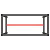 vidaXL Cadru banc de lucru, negru mat/roșu mat, 110x50x79 cm, metal