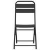 vidaXL Scaun pliabil pentru grădină 2 pcs Antracit 55 x 56.5 x 91cm