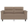 vidaXL Canapea cu 2 locuri, cappuccino, 120 cm, piele ecologică