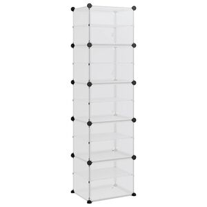vidaXL Suport de pantofi, transparent, 44x31,5x153,5 cm, PP