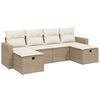 vidaXL Set canapele de grădină cu perne, 6 piese, bej, poliratan