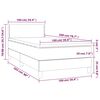 vidaXL Pat box spring cu saltea, albastru &icirc;nchis, 100x200 cm, catifea