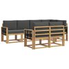 vidaXL Set de canapele de exterior 7 pcs Alb și antracit Poliester