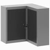 vidaXL Dulap pentru unelte cu raft Negru și Gri 55 x 55 x 55 cm