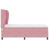 vidaXL Pat cu arcuri cu saltea cu headboard Roz 190 x 90 cm Poliester