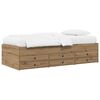 vidaXL Cadru de pat cu depozitare Stejar artizanal 80 x 200 cm