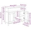 vidaXL Bufet Stejar Artizanal 100 x 35 x 80 cm Lemn compozit