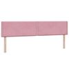 vidaXL Pat box spring cu saltea, roz, 180x210 cm, catifea