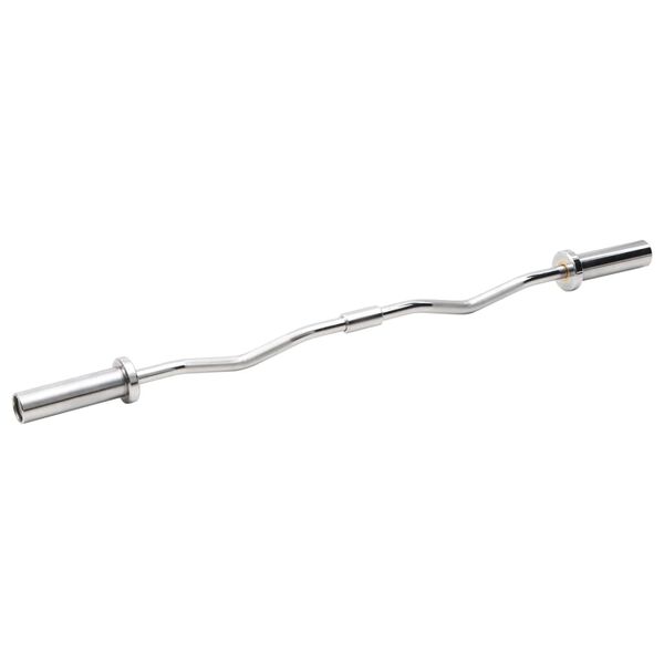 vidaXL Bară de halteră olimpică curbată, 120 cm, oțel