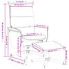 vidaXL Scaun de relaxare cu taburet, gri deschis, textil