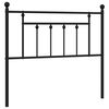 vidaXL Tăblie de pat de schimb metalică, negru, 107 cm