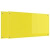 vidaXL Spate de bucătărie 2 pcs Galben 100 x 50 cm sticlă securizată