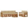 vidaXL Set de canapele de exterior cu pernă 7 pcs Natural și Bej