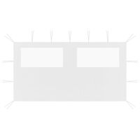 vidaXL Perete lateral foișor cu ferestre, alb, 4x2 m