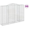 vidaXL Coșuri gabion arcuite 6 buc. 300x50x200/220 cm, fier galvanizat
