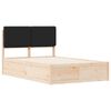 vidaXL Cadru de pat cu tăblie tapițată cu headboard Negru 120 x 200 cm