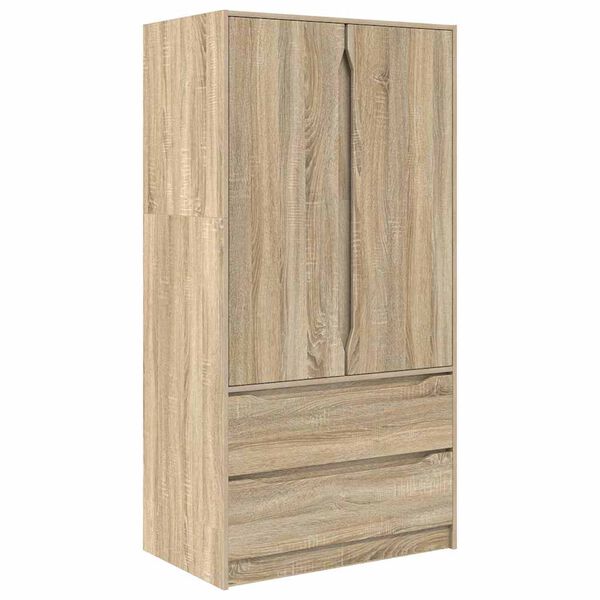 vidaXL Dulap de Baie Stejar Sonoma 79,5 x 49 x 156 cm Lemn compozit