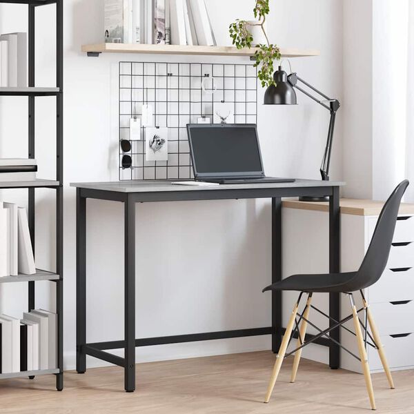 vidaXL masă Gri Sonoma 80 x 50 x 76,5 cm Lemn ingineresc și oțel