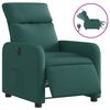 vidaXL Fotoliu rabatabil electric, verde &icirc;nchis, material textil