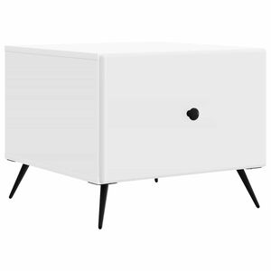 vidaXL Masă de cafea cu sertar Alb 49 x 50 x 40 cm Lemn prelucrat