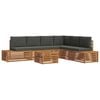 vidaXL 7 buc. Set de canapele de exterior Natural și Antracit