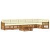 vidaXL Set de canapele de exterior 7 buc. Natural și Crem