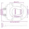 vidaXL Capacul de toaletă Gri 44,5 x 37,3 x 4,3 cm Duroplast