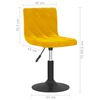 vidaXL Scaune de bucătărie pivotante, 4 buc., galben muștar, catifea