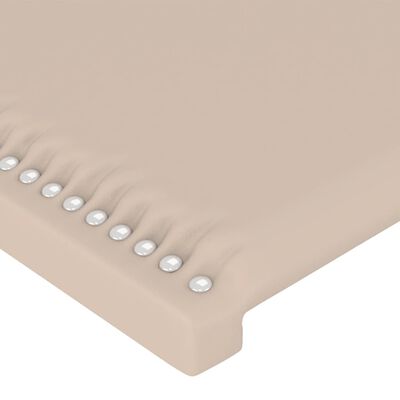 vidaXL Tăblie pat cu aripioare cappuccino 93x16x78/88 cm piele eco