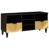 vidaXL Cabinet TV Negru și Aur 100 x 33 x 46 cm Lemn prelucrat